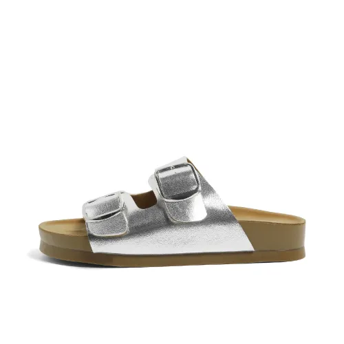 HUANQIU Слипоны противоскользящие устойчивые к запахам устойчивые к истиранию женские серебряные