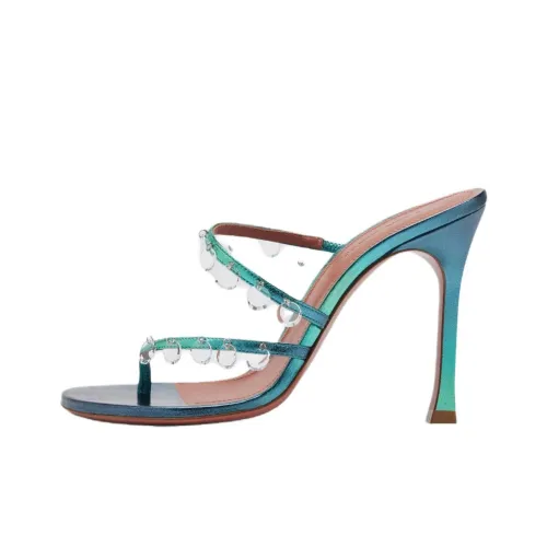 AMINA MUADDI Шлепанцы 10,5 см Женские Градиент Синий