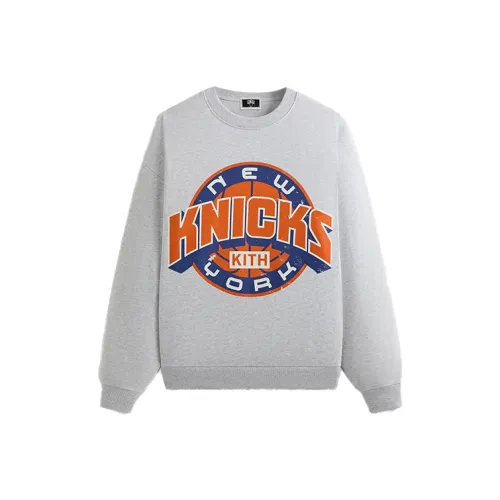 KITH x New York Knicks SHOWTIME Винтаж Nelson Толстовка Мужской Светло-Пшеничный Серый