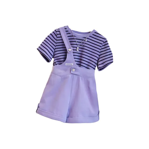 YUANYUAN GIRL Повседневная спортивная одежда 2 предмета комплект фиолетовый для детей 3-7 лет