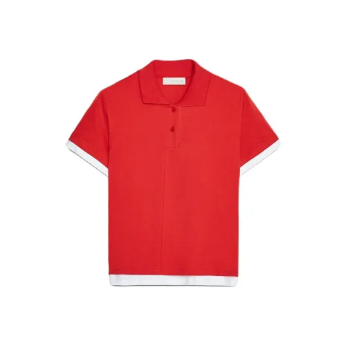 ZARA Женские Поло Красного цвета