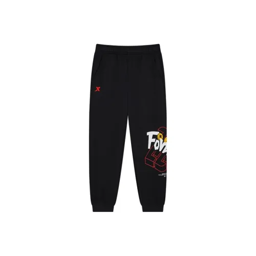 XTEP Вязаные тренировочные штаны глубокий черный для подростков