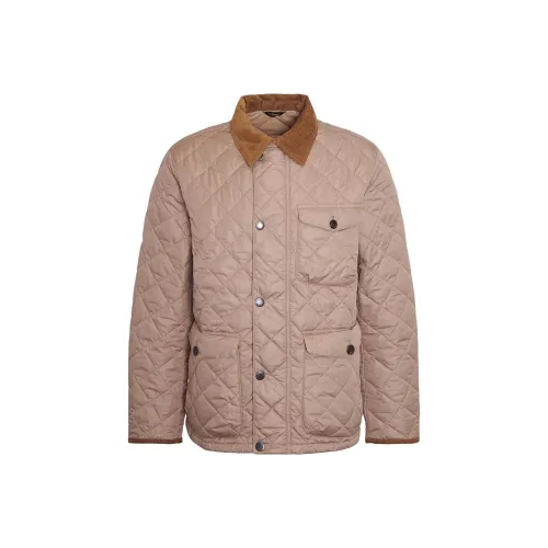 BARBOUR Хлопковый пуховик Мужской Светло-коричневый