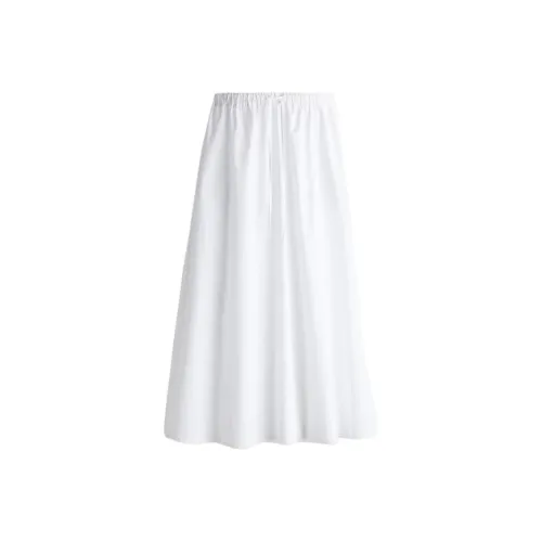 H&M Белые Женские Повседневные Длинные Юбки