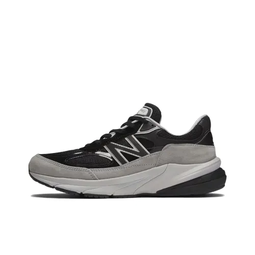 New Balance NB 990 V6 Устойчивый к истиранию Низкий Топ Повседневная Беговая Обувь Мужская Черная Серый
