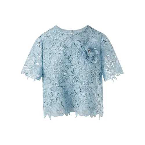 LANCY Свет Туманно-голубой Женские Рубашки