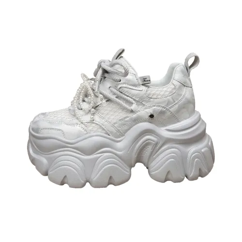 Forest Princess Low Топ Толстая подошва Кроссовки Женские Silver