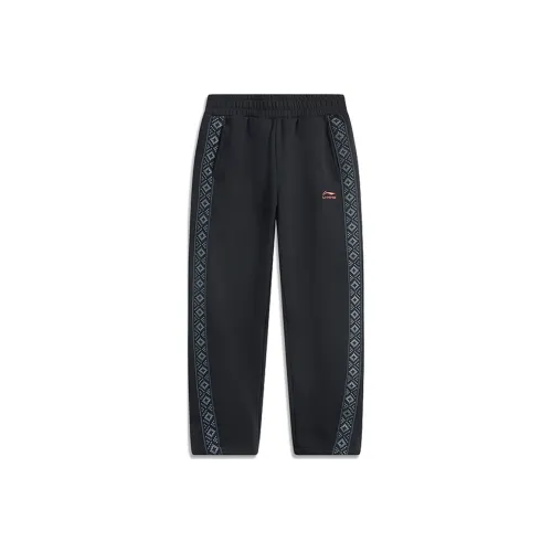 Подростки LINING YOUNG Вязаные Тренировочные Штаны SS25 Черные