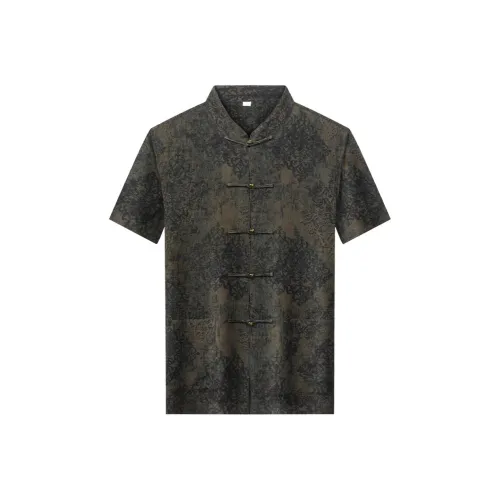 MH Армейский зеленый Мужские рубашки