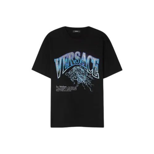 VERSACE Мужские черные T-рубашки