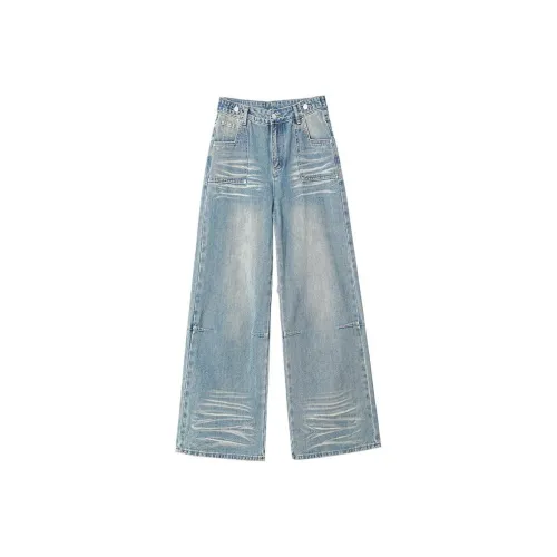 Kung Fu Snake Ice Blue Унисекс Джинсы