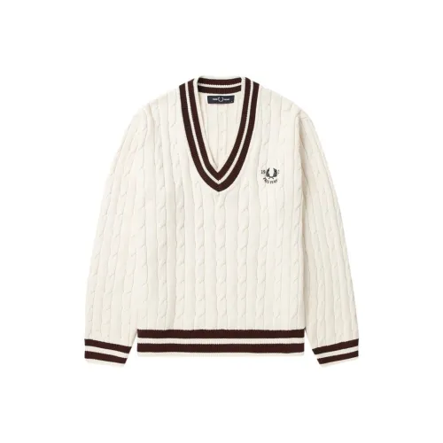 FRED PERRY Белый IVX Мужской Трикотаж