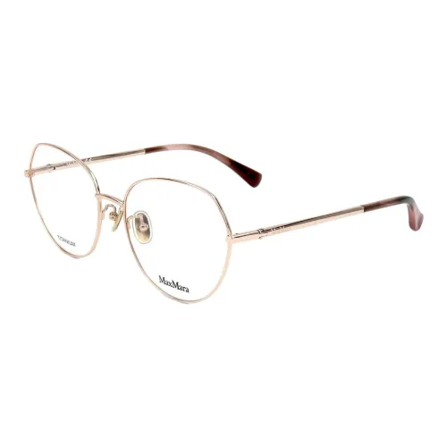 'S MAX MARA Титан Овал Оправы для очков Женские Розовый