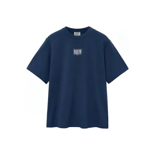 Marithe Francois Girbaud SS24 T Рубашка Унисекс Морской Синий