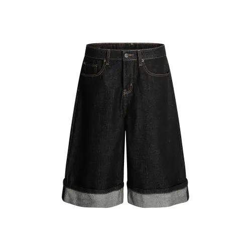 GBXM Промытый черный Унисекс Джинсовые шорты