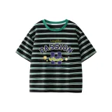 Зелёный, чёрный, полосы.