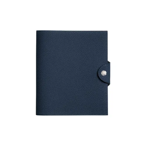 HERMES Ulysse Телячья кожа Защитный чехол Унисекс 7K BLEU Abysse Глубокое море Синий