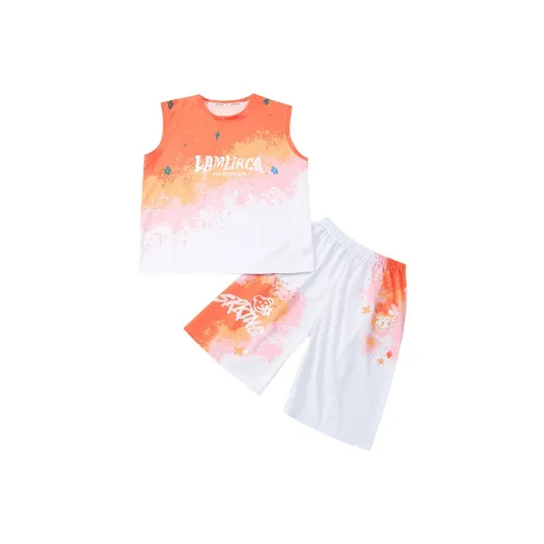 MACBANA Повседневная спортивная одежда 2 предмета комплект оранжево-красный для детей в возрасте 3-7 лет