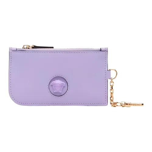 VERSACE Кошелек из телячьей кожи держатель для карт женский фиолетовый