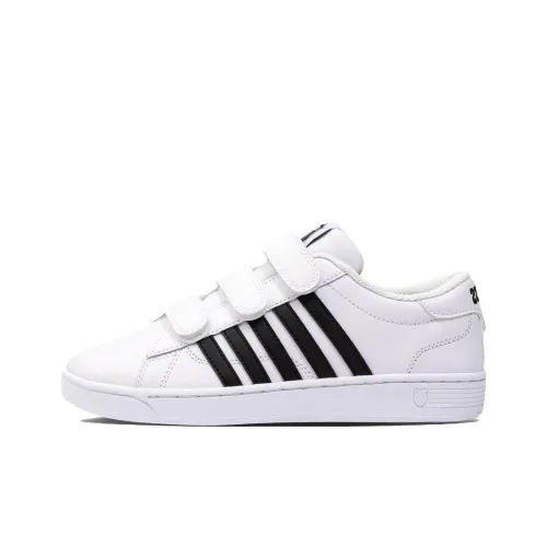 KSWISS Slip-resistant Abrasion-resistant Low-top Skateboard Shoes Men's White Black KSWISS Противоскользящие Износостойкие Низкие Кеды для Скейтбординга Мужские Белый Черный