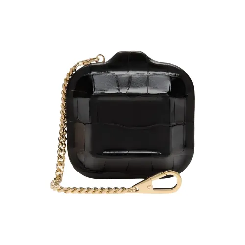 BALLY Телячья кожа Чехол для AirPods Защитный чехол для наушников Женские Черный