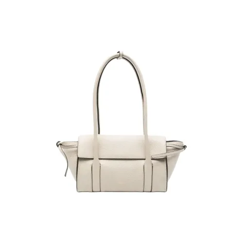 Mulberry Bayswater Телячья кожа Сумка через плечо Мини Женская Белая Серый