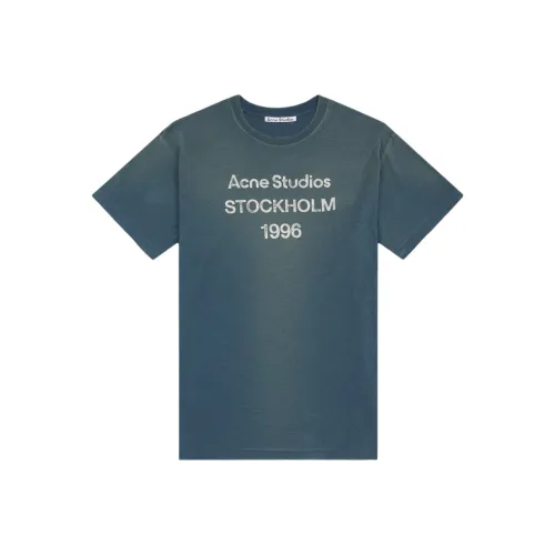 ACNE STUDIOS Темно-синие мужские футболки