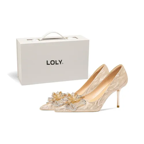 LOLY Высокие каблуки Женские Золото Коробка