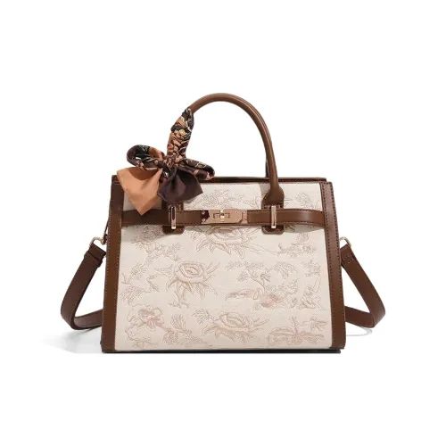 CLEVER KETCH ПУ (полиуретан) Сумка-тоут Женская Коричневый Белый