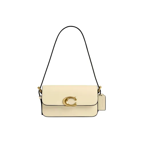 COACH Zoe Коровья кожа Сумка на плечо Маленькая Женская Латунь Луна