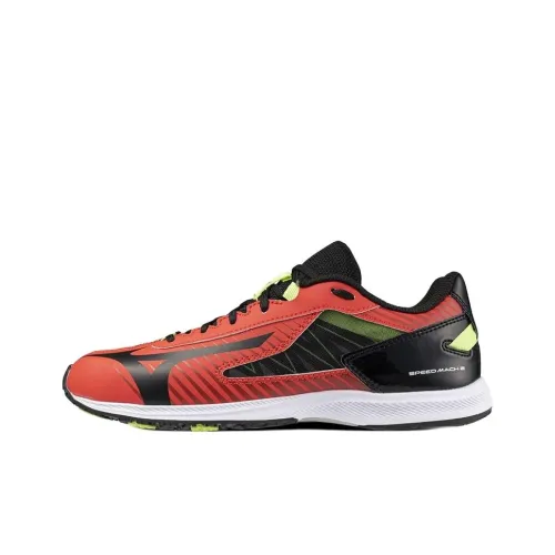 Mizuno Speed Mach 2 Детская беговая обувь Низкий топ Красный Черный Для школьного возраста