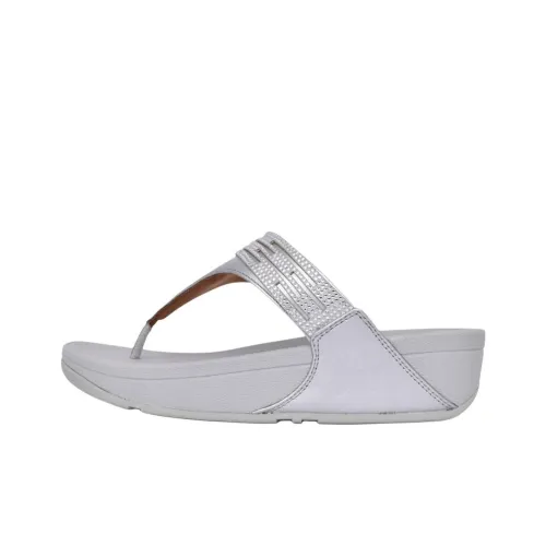 FITFLOP Резиновая подошва противоскользящие шлепанцы женские серебряные