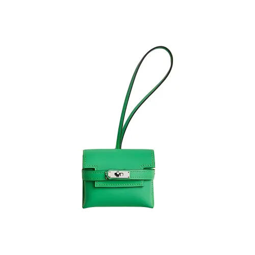 HERMES Kelly Swift Телячья кожа Bag Charm Сумка Мерч Женские Комикс Зеленый