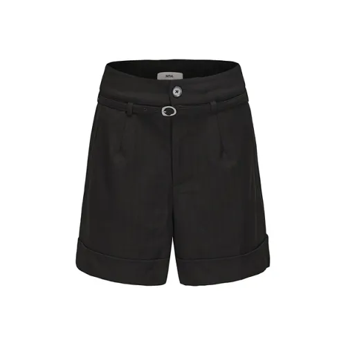 INITIAL Черные Женские Повседневные Шорты