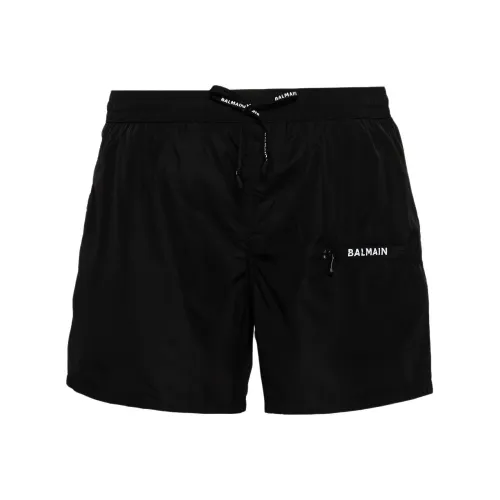 BALMAIN Повседневные шорты Мужские Черные