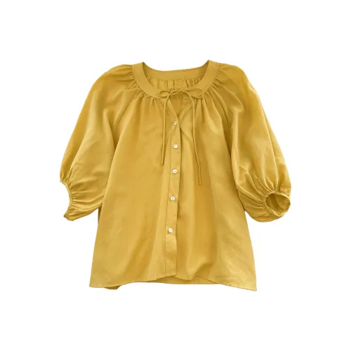 OUBO Желтые Женские Рубашки
