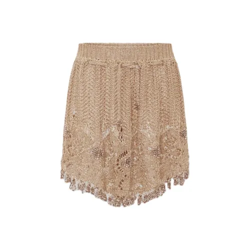 Paco Rabanne Повседневные короткие юбки Женские Светло-золотой