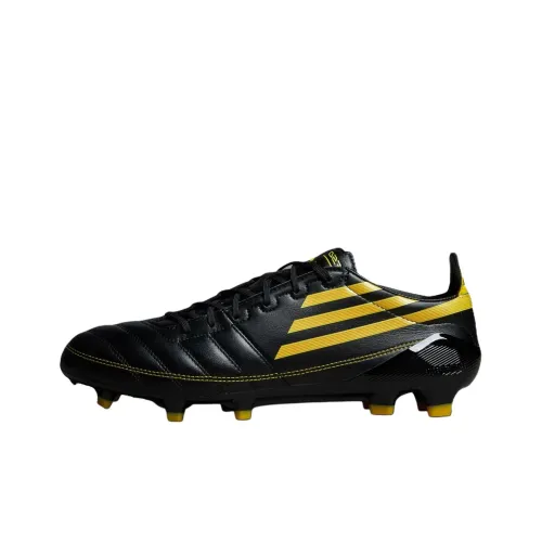 Adidas F50 ELITE FG Твердый грунт Противоскользящие Устойчивые к истиранию Футбольные бутсы Унисекс Черный Желтый