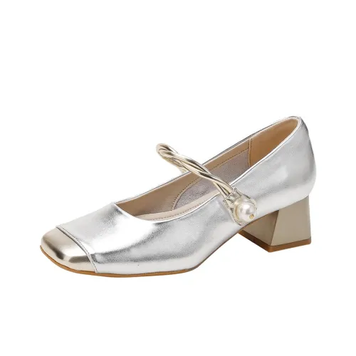 TATAYA Грубый каблук Мэри Джейн Женские обувь