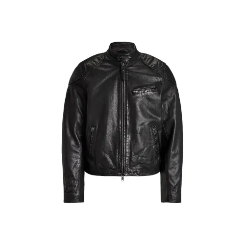 Polo Ralph Lauren кожаная куртка мужская черная