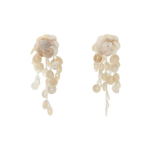 ZARA Серьги из полиамида Женские Белые