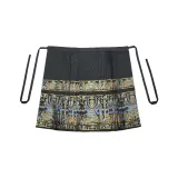 Черный Золотой Китайский Конь Узор Юбка