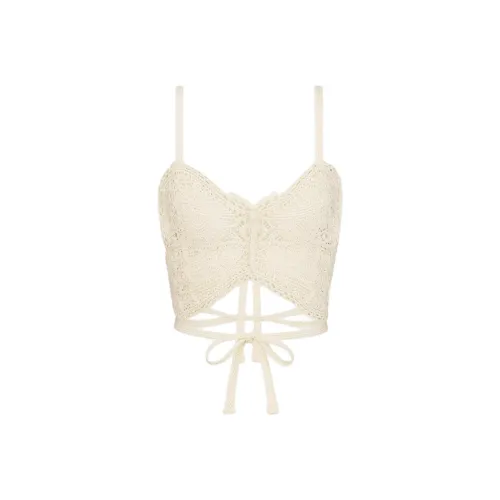 DIOR DIORIVIERA Топ на бретелях Женский Экрю