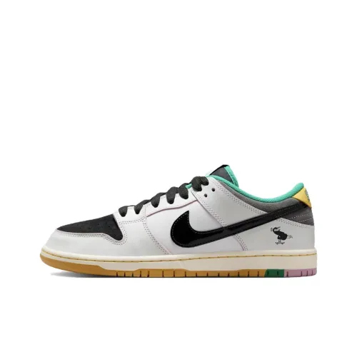 CSEF x Nike Dunk SB Slip-Resistant Abrasion-Resistant Low-Top Скейтборд Кроссовки Unisex Белый Зеленый Черный