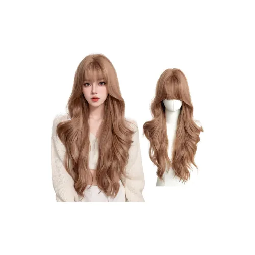 UMIFFA Limited Multicolor Girl Group Большая волна Длинная кудрявая парик Розовое шампанское Коричневый Полный комплект