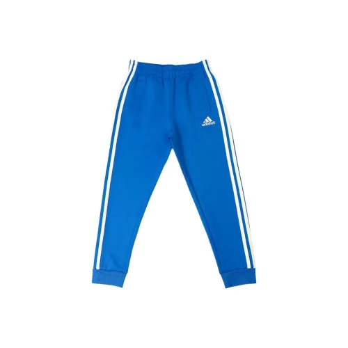 Детские Adidas Вязаные Тренировочные Штаны Вязаные Тренировочные Штаны Синий Белый Синий Белый Детские