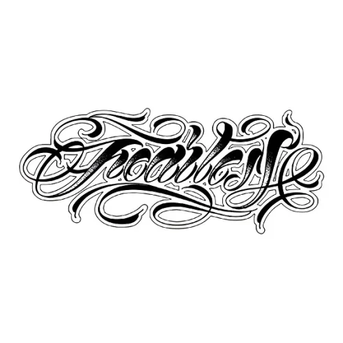 ZAIBIAN Fearless Herbal Individual Script Водонепроницаемый Прочный Trendy Tattoo Стикер Для Мужчин и Женщин