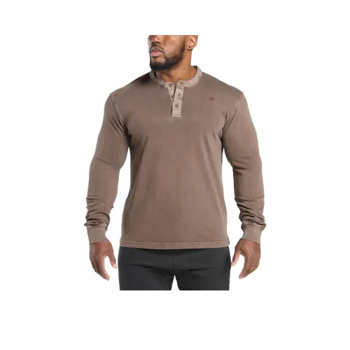 GYMSHARK Рубашка Мужская Мягкая Коричневая
