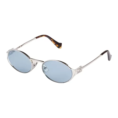 MIU MIU Металл OVAL SUNGLASSES Женские Серебряный