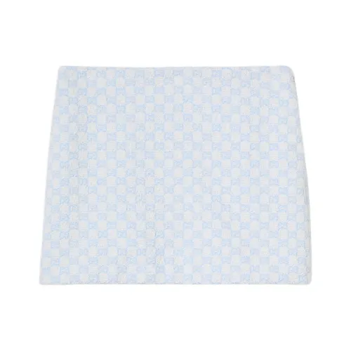 GUCCI Повседневные короткие юбки Женские Светло-синие